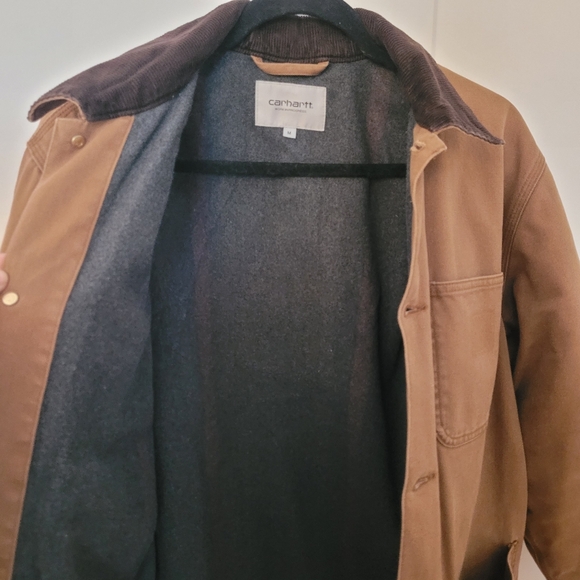 Carhartt Michigan Chore Coat Winter Jacket Lined Size M Hamilton Brown Tobacco - Picture 5 of 9